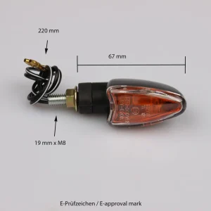 Motorcycle mini turn signal arrow clear glass UNIVERSAL 12V 21W Bestpreis
