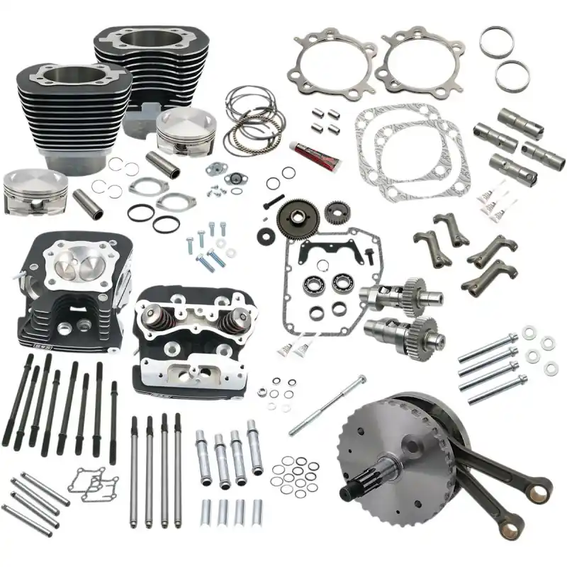 Heißes Angebot S&S CYCLE - KIT HSU 124 99-06TCA SCHWARZ