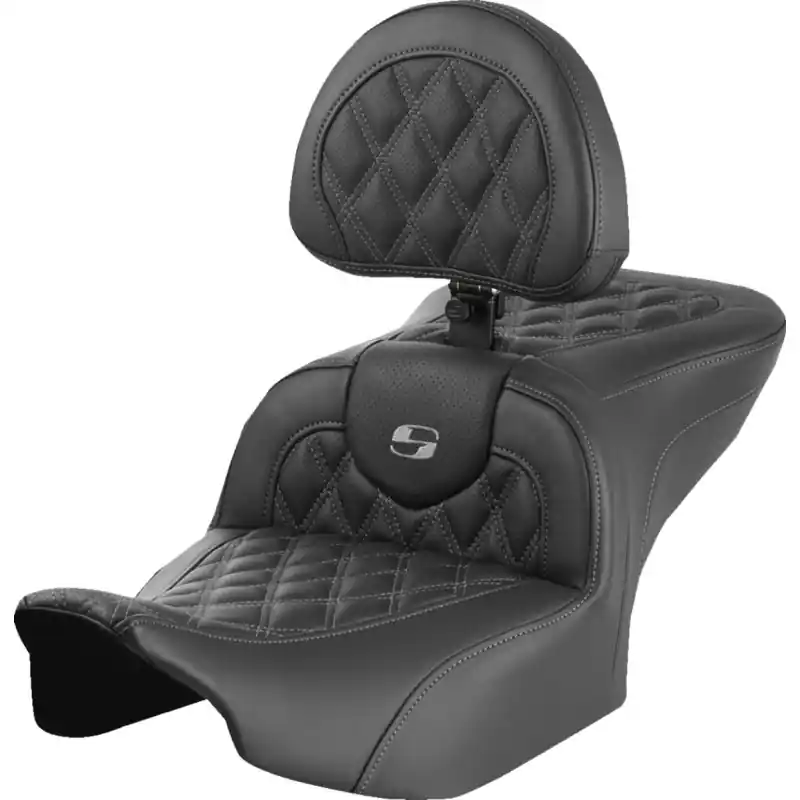 SADDLEMEN - SEAT ROADSOFA LS MIT BR GRAUE NAHT Neu