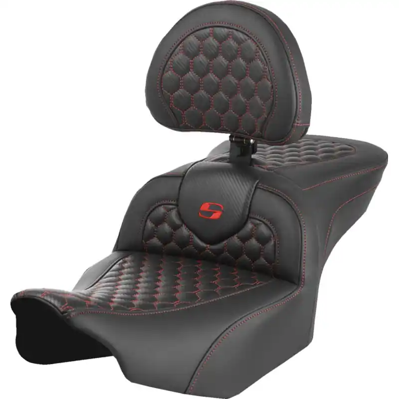 Heißes Angebot SADDLEMEN - SEAT ROADSOFA HC W/BR ROT STIT