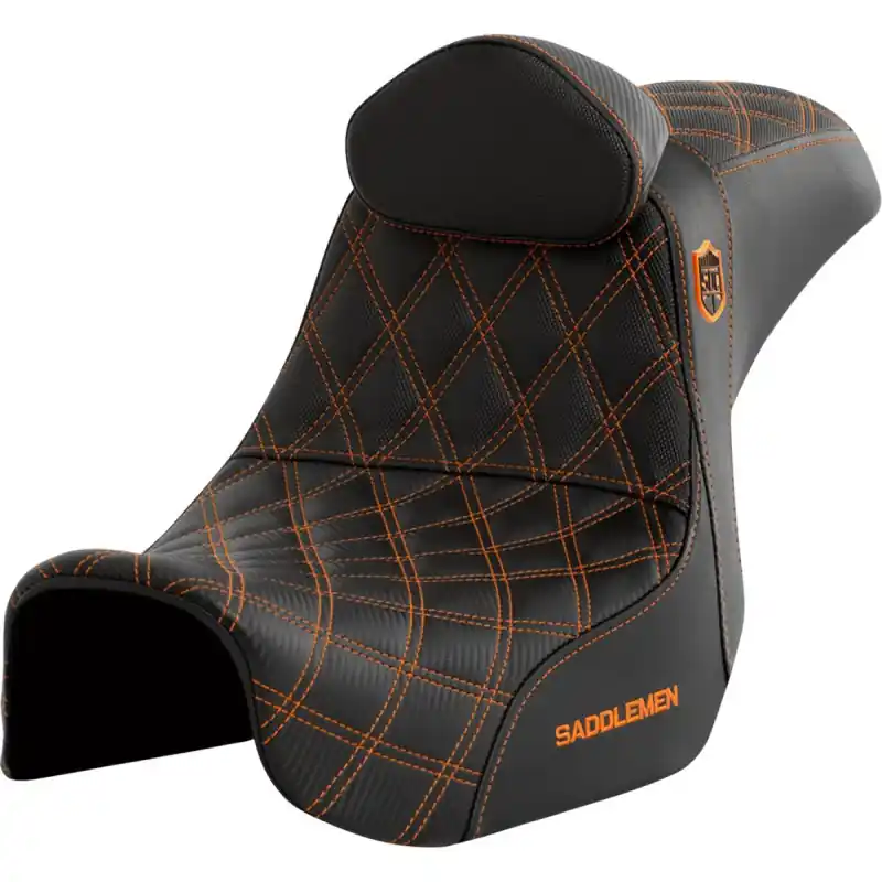 SADDLEMEN - SEAT SDC PERF GRIPPER W/BR ORANGE Direkt Vom Hersteller