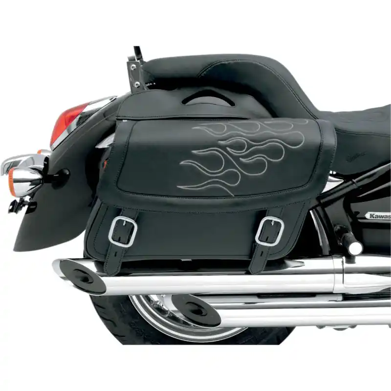 Begrenztes Angebot SADDLEMEN - SATTELTASCHE FLAMMENSILBER JB
