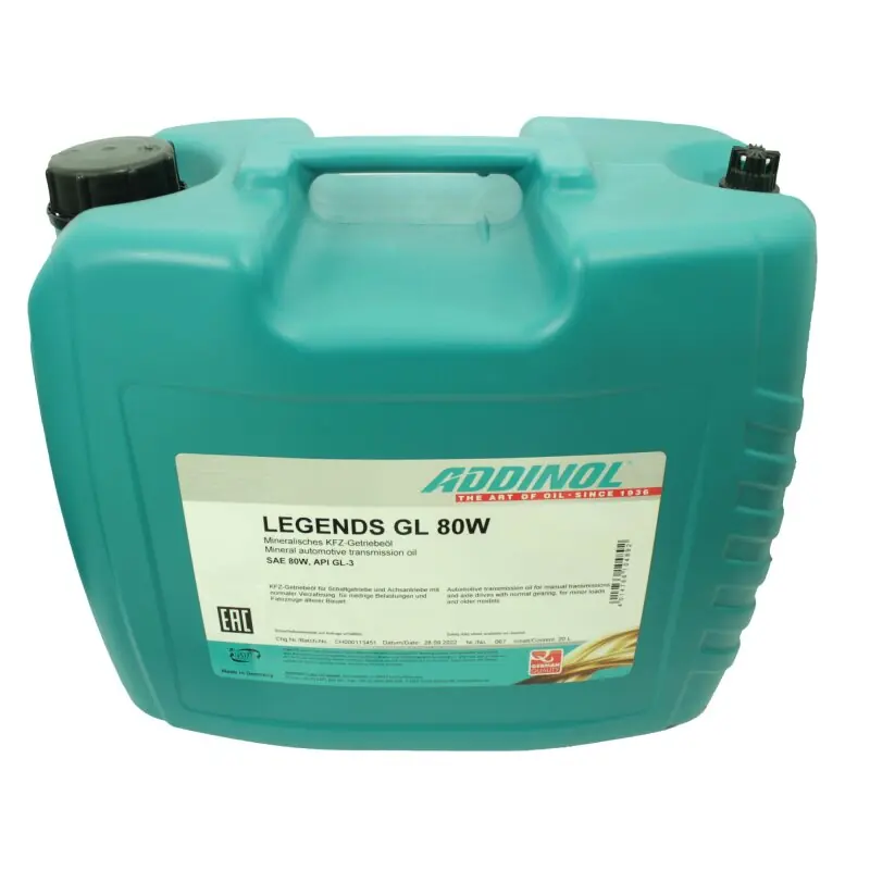 20l Addinol Legends Getriebeöl Öl SAE 80W GL80 für Simson S51 S50 S70 S53 S83 Vogelserie für MZ NSU Kreidler Piaggio Vespa Hercules Zündapp IWL Victoria ILO Sonderangebot