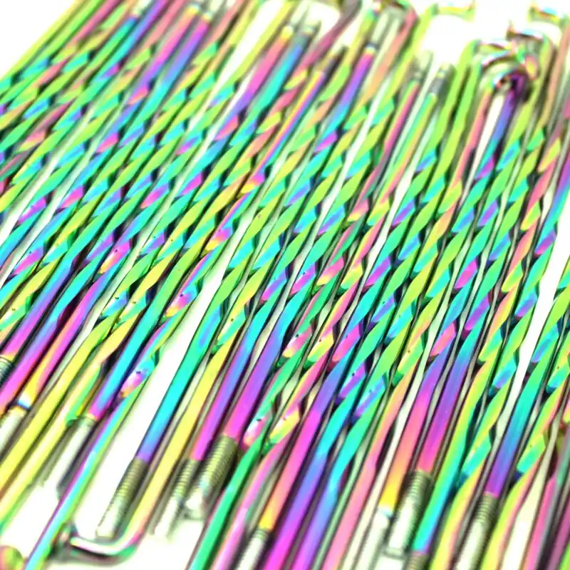 Wochenendangebot 36 Speichen mit Nippel Farbwechsel Twisted Rainbow für Simson S51 S50 S53 S70 KR51 Schwalbe Spatz Star Habicht Sperber Duo
