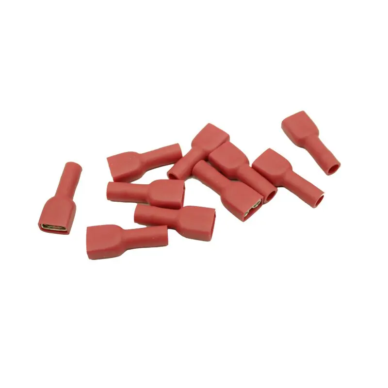 10 vollisolierte Kabelschuhe 6,3mm für Simson KR51 Schwalbe S51 S50 Star MZ ETZ TS ES ETS 125 150 250 251 Kabelbaum Kabel 0,75-1,50 Online Kaufen