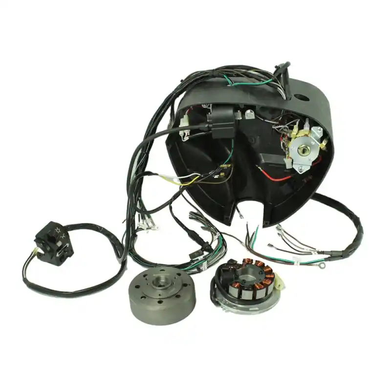 Online Kaufen Einstrangkabelbaum + Zündmeister Zündung fertig montiert für Simson S51 S50 S70 S53 mit Kombischalter und Zündschloss für Vape Kabelsatz Elektrik