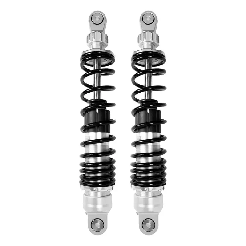 Premium Gasdruck Federbeine 360mm silber eloxiert mit schwarzer Feder für Simson S51 S50 S70 Enduro Tuning Stoßdämpfer Federung hinten 36cm Online Kaufen