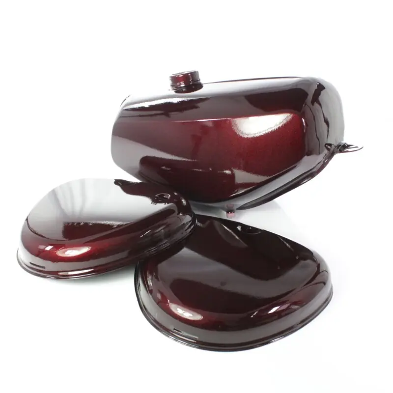 Premium Lackset Tank + Seitendeckel candy red metallic auf black für Simson S51 S50 S70 rot schwarz Meistverkauft