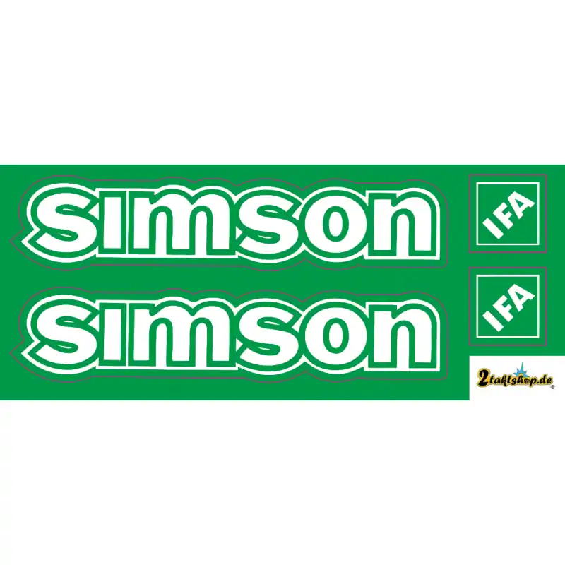 Kostenloser Rückversand Aufkleber Satz grün transparent Tank Seitendeckel für Simson S51 B