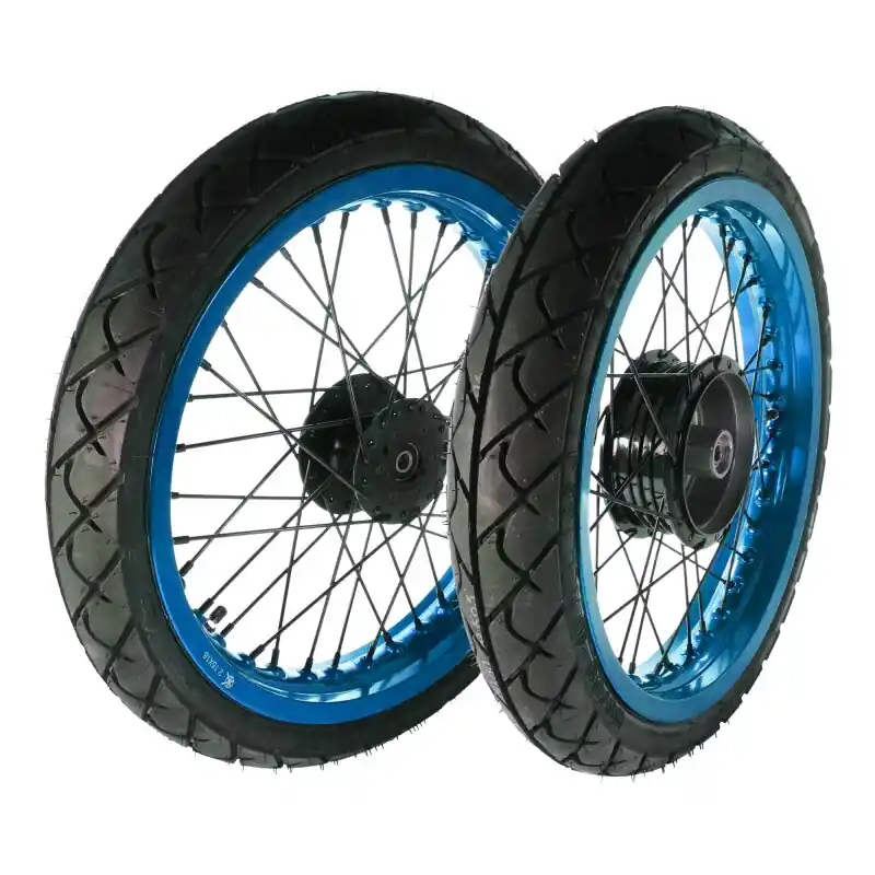 Kompletträder türkis + Speichen schwarz XL 80/80 - 16, 46J TL, Heidenau K63 für Simson S51 S50 S70 S53 Habi Kompletträder mit Reifen 2,15x16 / 2,50x16 cht KR51 Schwalbe Sperber 2,75x16 Neu Im Sortiment