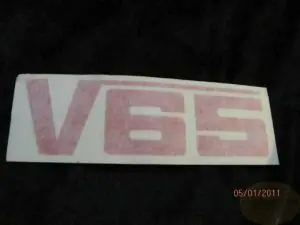 Aufkleber Seitendeckel V65 TT rot Begrenztes Angebot