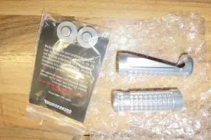 Fußrasten Set R-Grip silber matt Billig