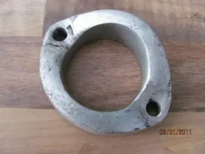 Krümmerflansch LM 3,4,T3,Cal.Alu poliert gebraucht Markenware