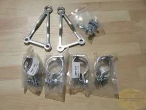 Lampenhalter Set Alu poliert 31-34mm Echt