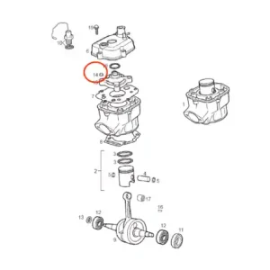 Sichere Zahlung Zylinderkopfmutter / Mutter Brennraumkalotte Piaggio OEM
