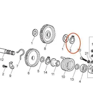 Online Kaufen Sicherungsring / Seegerring f. Starterritzel Piaggio OEM