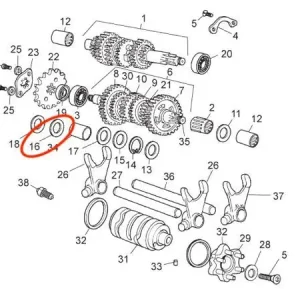 Getriebe Distanzscheibe Piaggio OEM Wochenendangebot