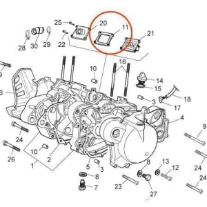 Ansaugstutzen / Membranblock- Dichtung Piaggio OEM Abverkauf