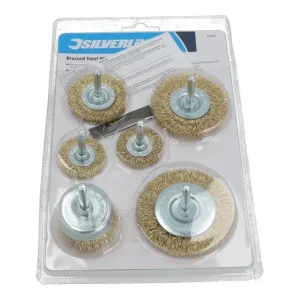Sonderangebot Stahldraht Rundbürsten-Set Silverline