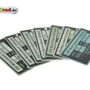 Typenschild passend für MZ Modelle einzelne Typen Schnäppchen