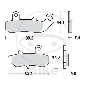 Geprüft TRW Jeu de plaquettes de frein arrière Sinter MCB612SH