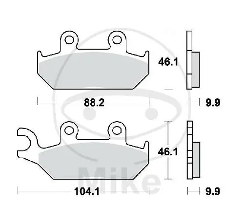Sichere Zahlung TRW Jeu de plaquettes de frein avant frittées MCB627SV