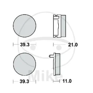 Sonderangebot Pastiglie freno TRW Standard MCB504