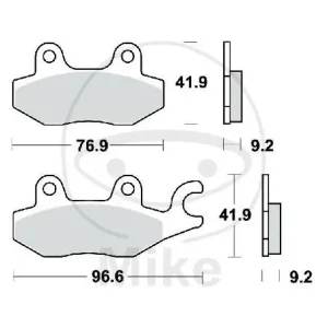 Kostenfreie Lieferung Bremsklotz für AJS Daelim Honda Kawasaki Kymco MZ/MUZ Rex Suzuki Yamaha