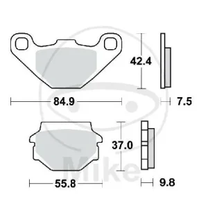 Geprüft Brake pad for Aeon Aprilia Kawasaki KTM SMC/Barossa TGB Yamaha