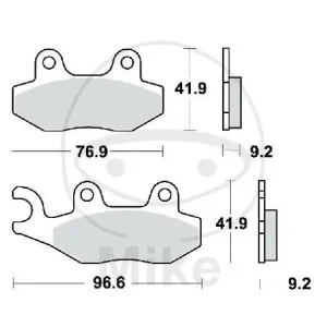 Brake pad for Benelli Honda Kawasaki Keeway Kreidler Kymco Peugeot Triumph Preiswert