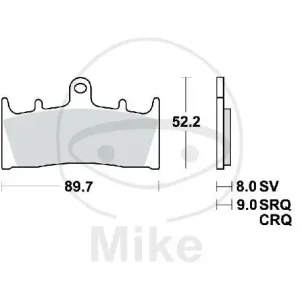 Bestseller TRW Brake pad set sinter front MCB659SV
