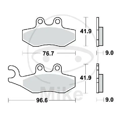 Pattino del freno per Aprilia Derbi Gilera Peugeot Piaggio Rieju Vespa Zertifiziert