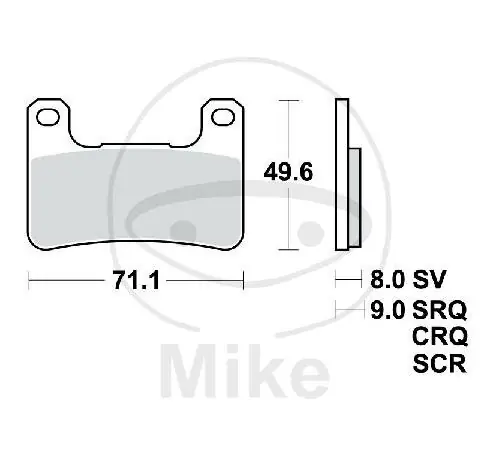Neuheit TRW Bremsklotz Satz Sinter vorne MCB752SV