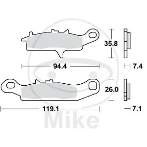 Pattino del freno per Kawasaki KFX 450 700 KVF 650 Suzuki LT-V 700 Online Kaufen