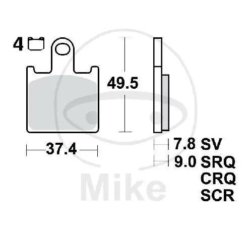 Billig TRW Brake pad set sinter front MCB789SV