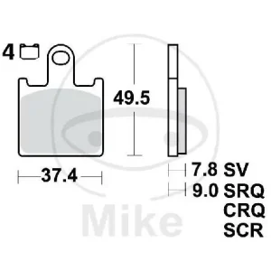 Top-Seller TRW Juego de pastillas de freno delanteras sinterizadas MCB789SV