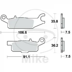 Aktuell Pattino del freno per Yamaha YFM 250 550 700