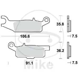 Pattino del freno per Yamaha YFM 250 550 700 Expressversand