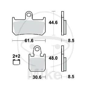 TWR Juego Pastillas de Freno Carbono CRQ MCB795CRQ Heißes Angebot