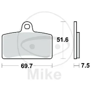 Preisreduziert Brake pad for Aprilia Derbi Motorhispania Peugeot