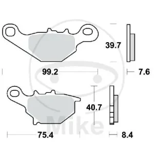 Ausverkauf TRW Jeu de plaquettes de frein Standard Offroad MCB679EC