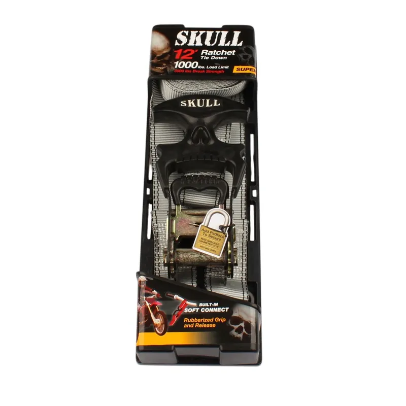 Sichere Zahlung Sangle d'arrimage à cliquet gris argenté 360cm