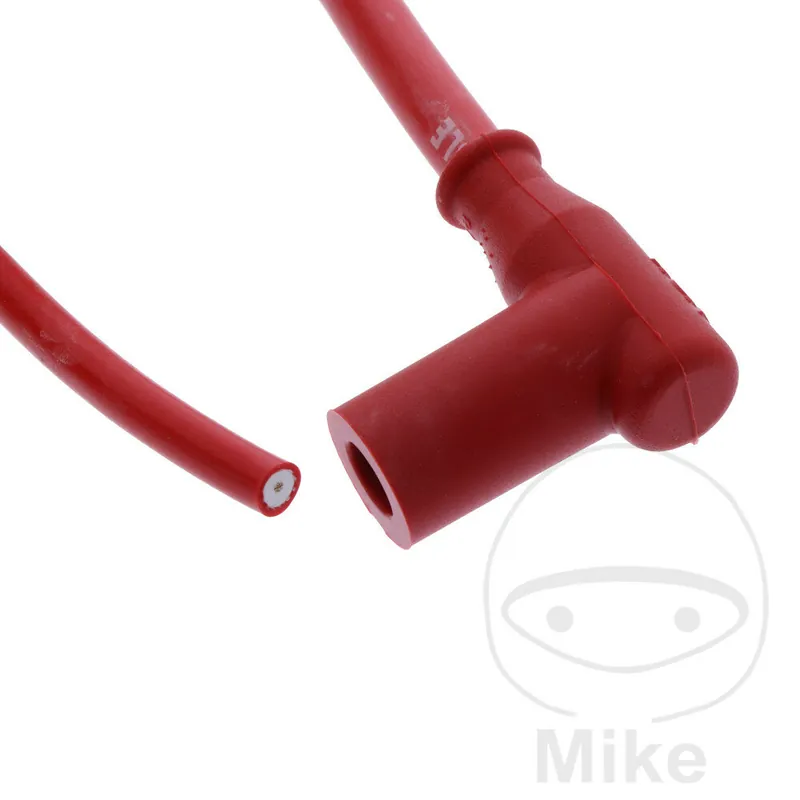 Neue Ware Spark plug connector CR4 Racing 10/12/14 mm 90° red NGK with 500 mm cable