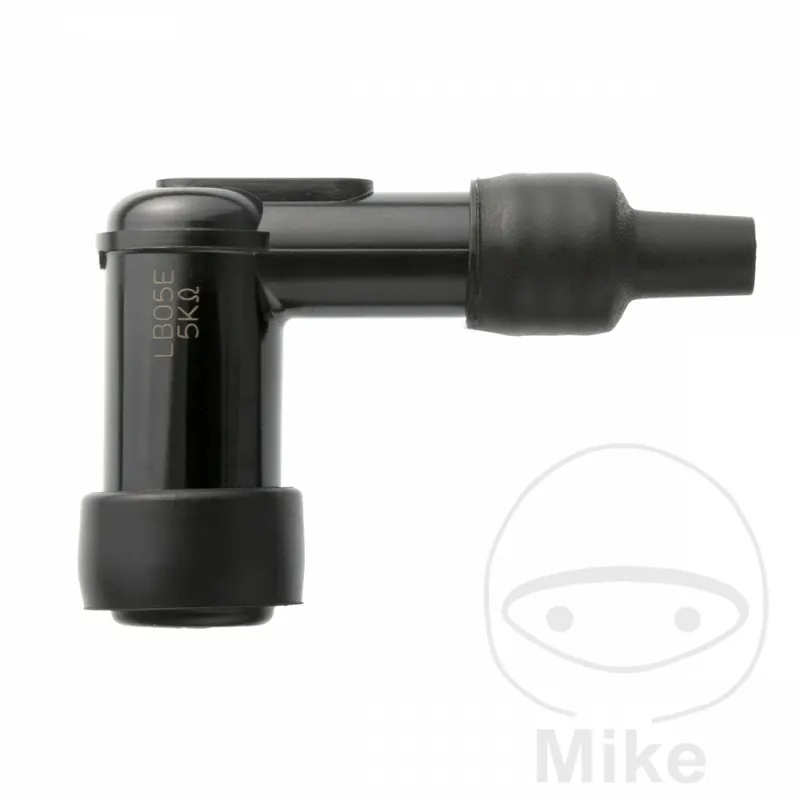 Must-Have Conector bujía LB05E 14 mm 90° negro NGK para Kawasaki KE KH Yamaha TZR YZ